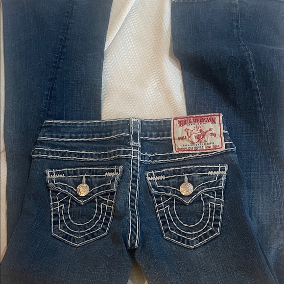 True Religion Dark Blue Flare Jeans - Picture 3 of 3